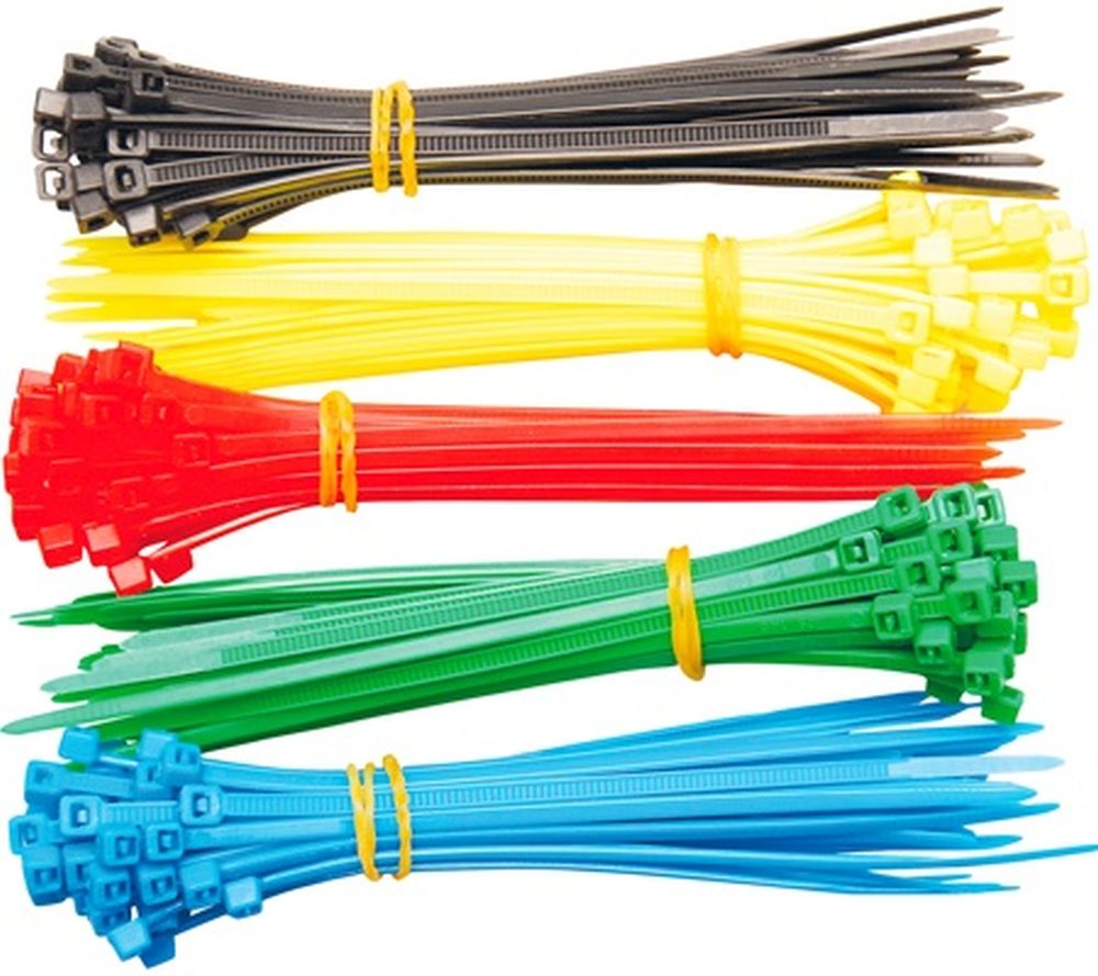 Kabelbinder-Sortiment - farbig - 2,4 x 100 mm - 200-tlg.