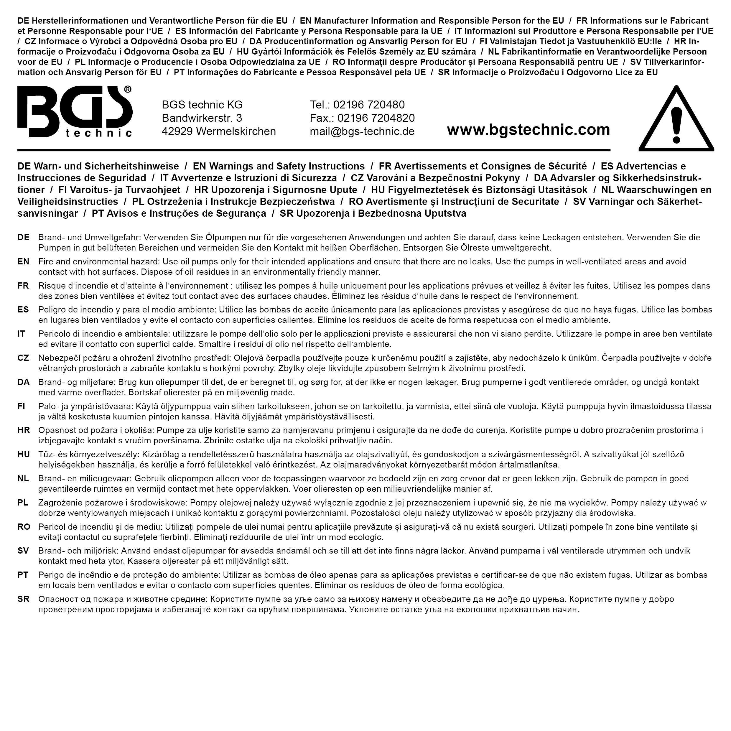 BGS Diy Öl-Absaugpumpe | 12 V