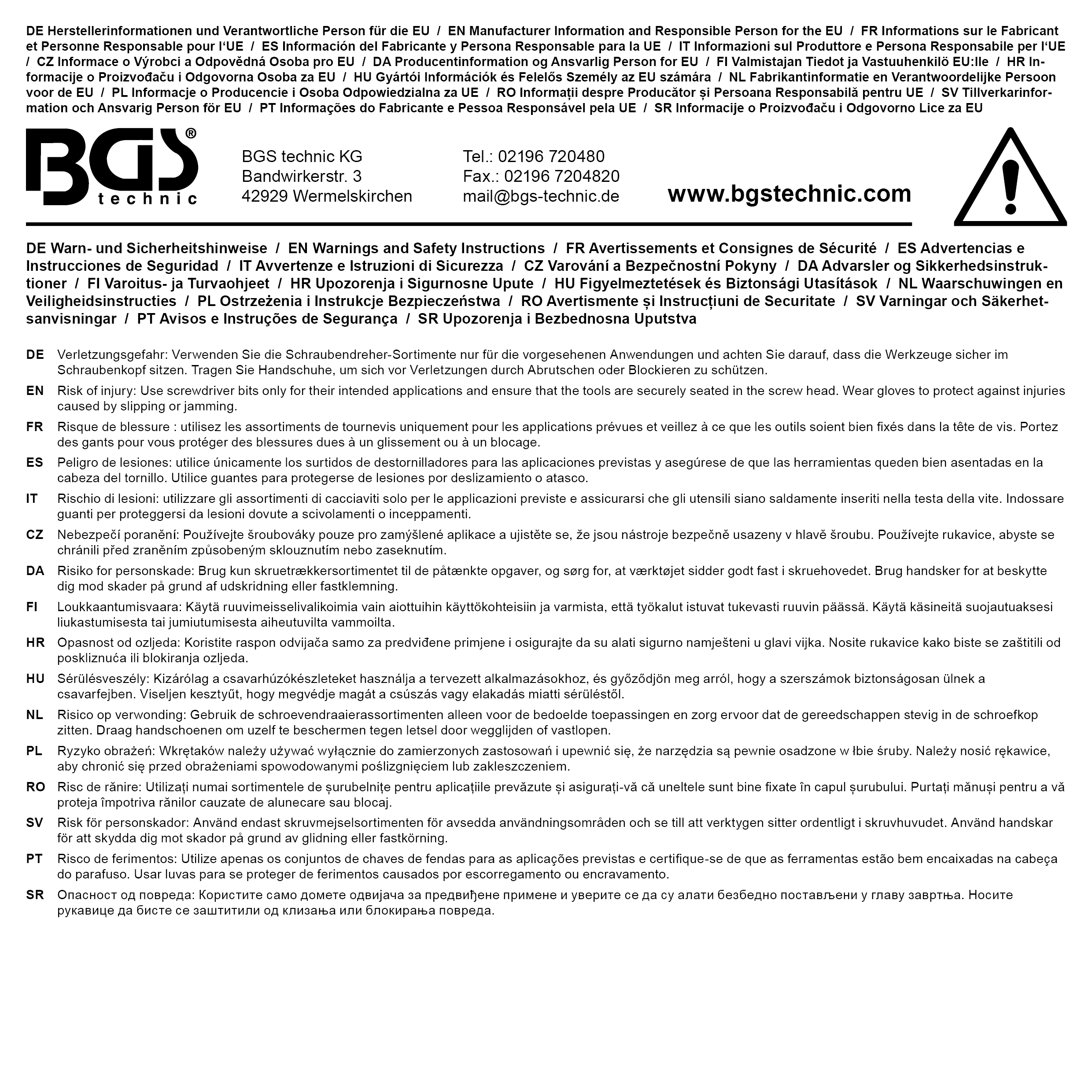 BGS T-Griff-Schraubendreher- und Steckschlüssel-Satz | 19-tlg.