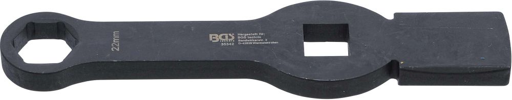 BGS Schlag-Ringschlüssel | Sechskant | mit 2 Schlagflächen | SW 22 mm