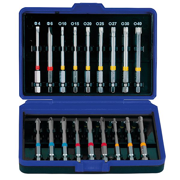 1/4" Bit Box mit markierten Bits 18tlg