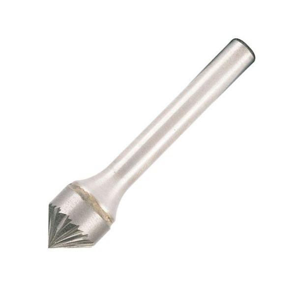 Hartmetallfräser, Form K Kegel 90° d1 3.0 mm, Schaftd. 3.0 mm Kreuzverzahnung