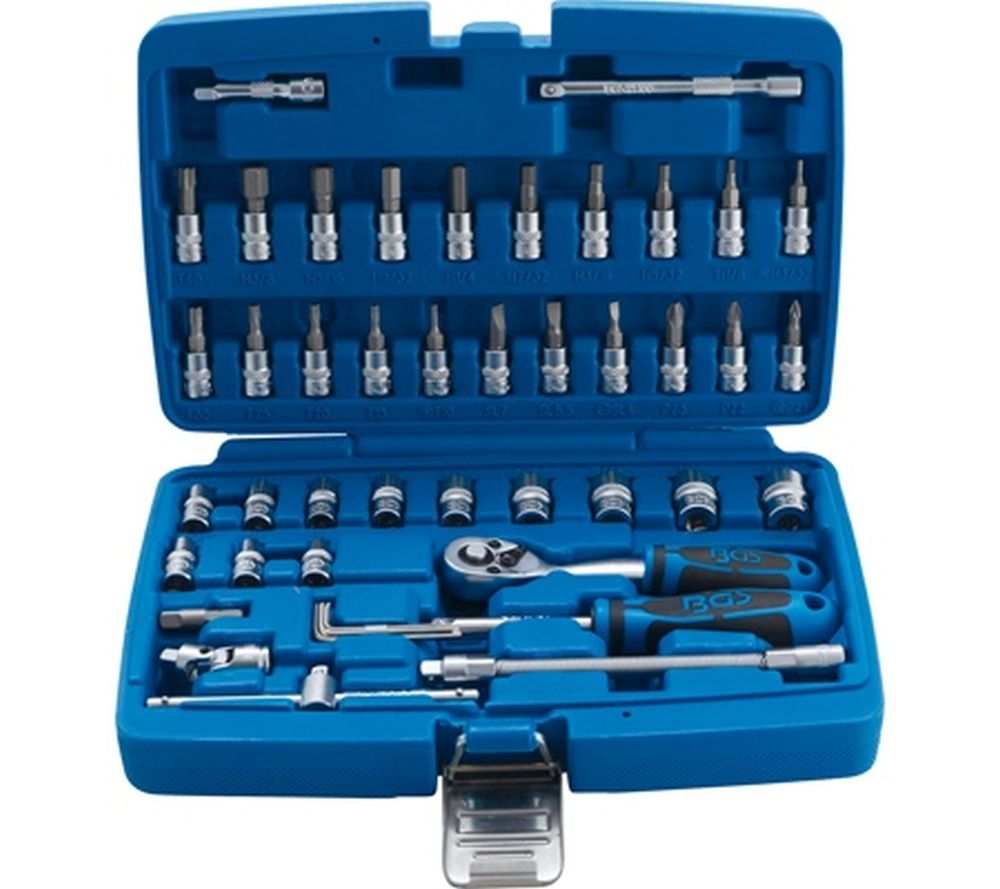 BGS Steckschlüssel-Satz | Antrieb 6,3 mm (1/4") | Zollgrößen | 46-tlg.