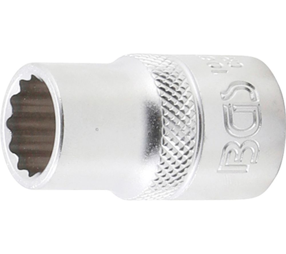 BGS Steckschlüssel-Einsatz Zwölfkant | Antrieb Innenvierkant 12,5 mm (1/2") | SW 13 mm