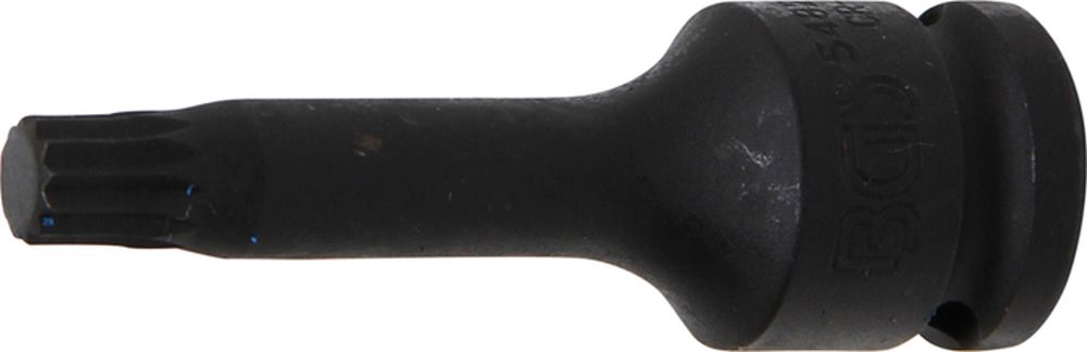 BGS Kraft-Bit-Einsatz | Länge 75 mm | Antrieb Innenvierkant 12,5 mm (1/2") | Innenvielzahn (für XZN