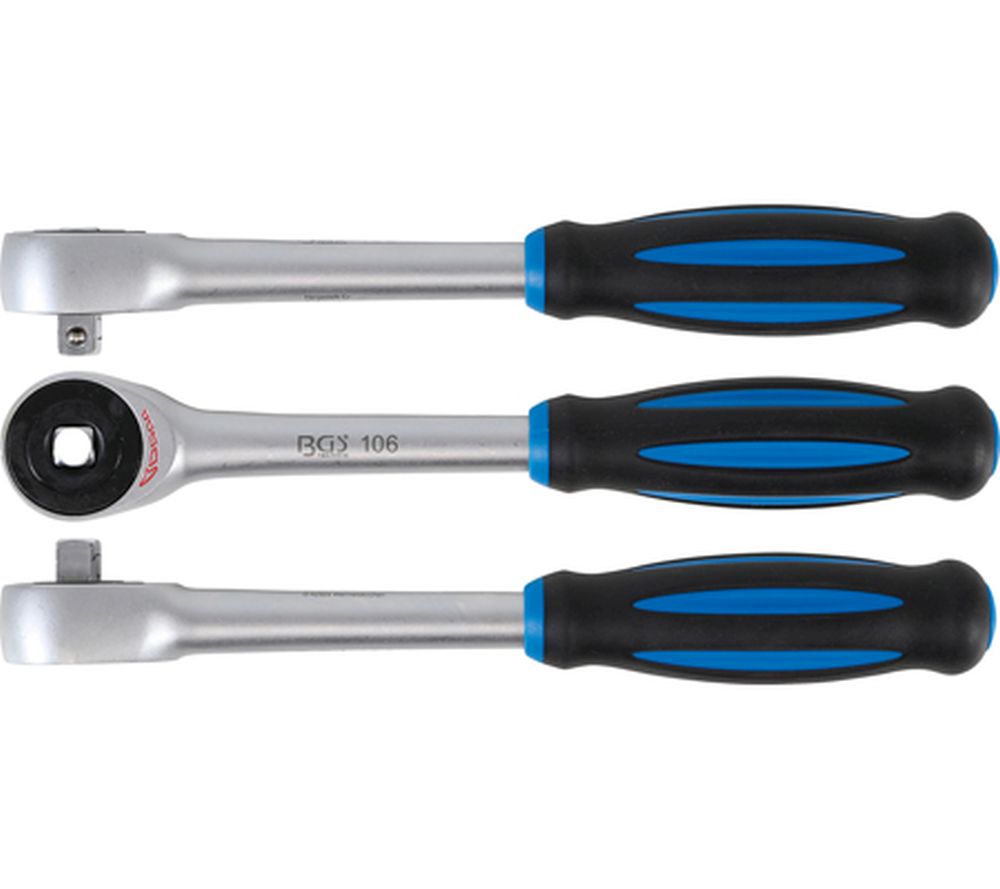 BGS Umschaltknarre mit Drehgriff | Abtrieb Außenvierkant 10 mm (3/8")