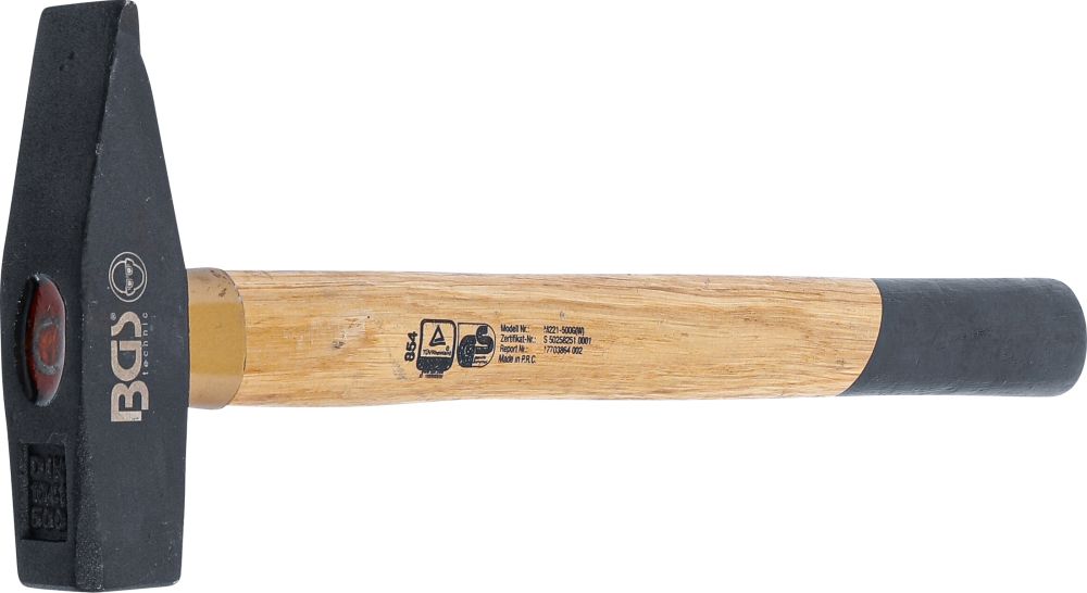 BGS Schlosserhammer | Holz-Stiel | DIN 1041 | 500 g
