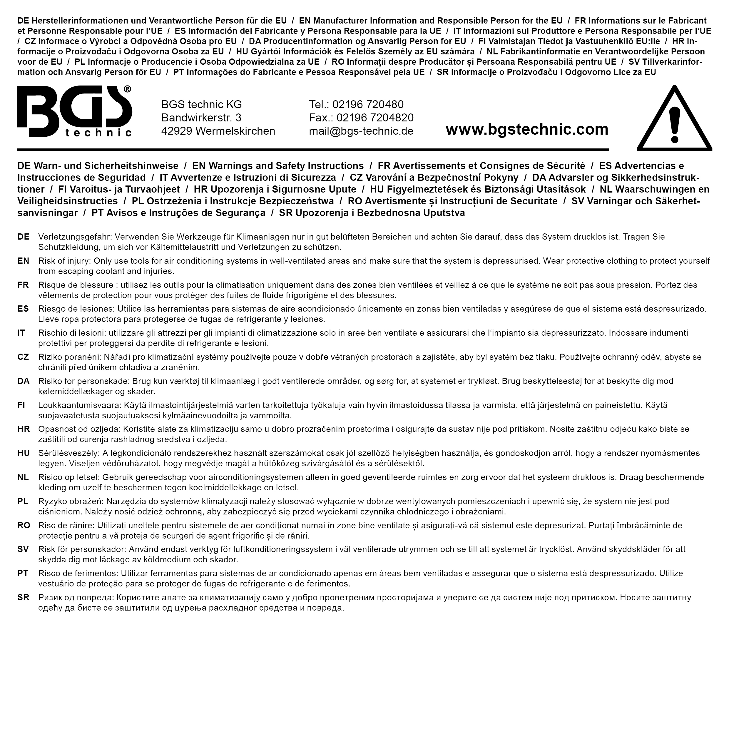 BGS UV-Lecksuch-Taschenlampen-Satz mit Zubehör