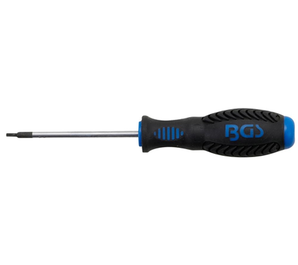 BGS Schraubendreher | T-Profil (für Torx) mit Bohrung T8 | Klingenlänge 80 mm