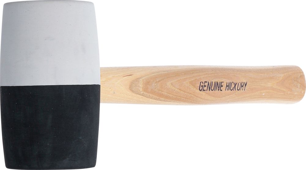 BGS Gummihammer | Hickory-Stiel | schwarz-weißer Kopf | Ø 63 mm | 840 g
