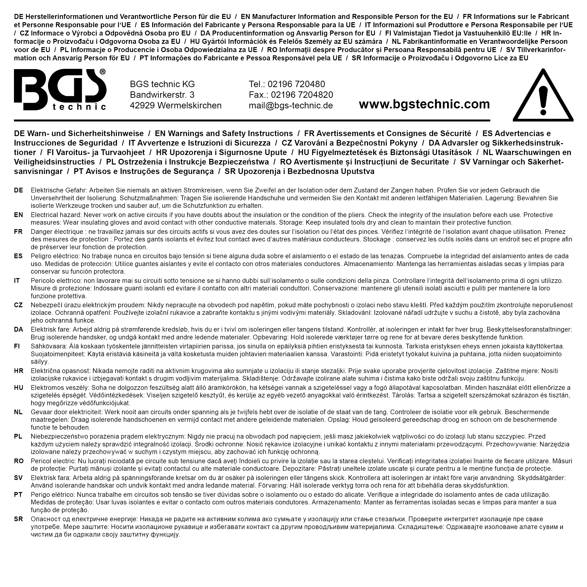 BGS VDE-Zangen- / Schraubendreher-Satz | 12-tlg.