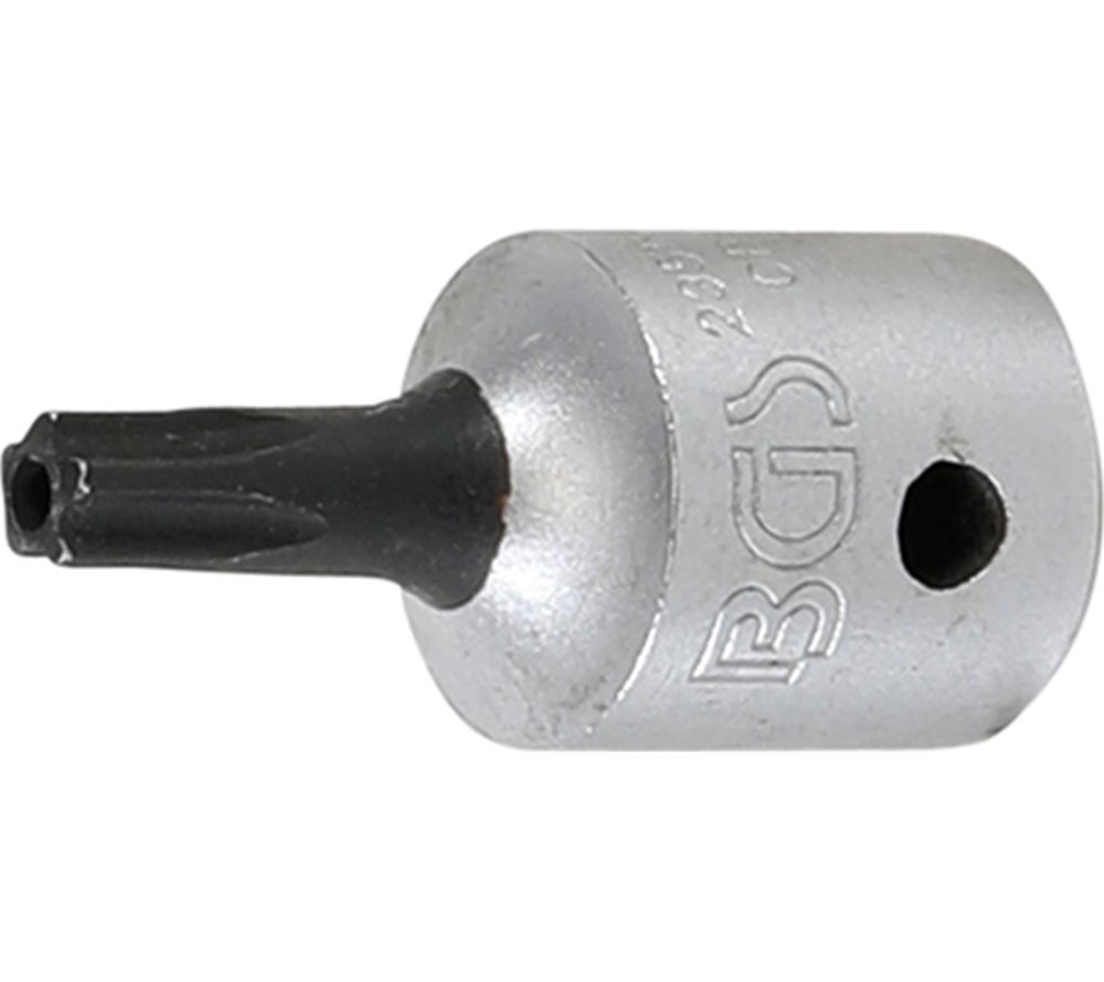 BGS Bit-Einsatz | Antrieb Innenvierkant 6,3 mm (1/4") | TS-Profil (für Torx Plus) mit Bohrung TS20