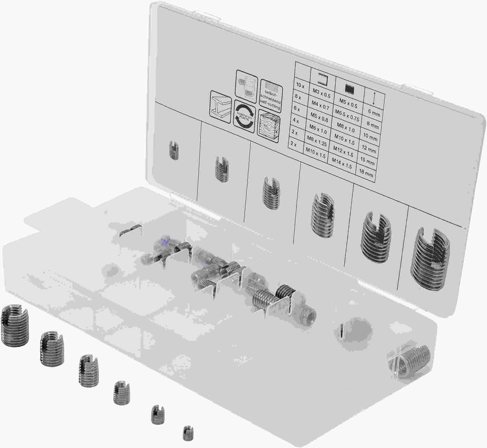 BGS Gewindeeinsätze-Sortiment | selbstschneidend | 32-tlg.
