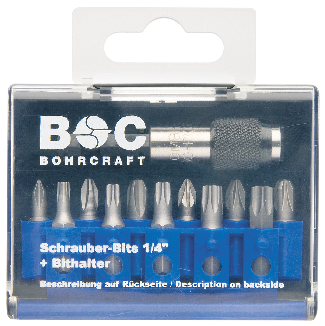 Schrauber-Bits 1/4" Schaft in Mini Box12-tlg. Torx 8/9/10/15/20/25/30/40/Halter/ PB 12-3