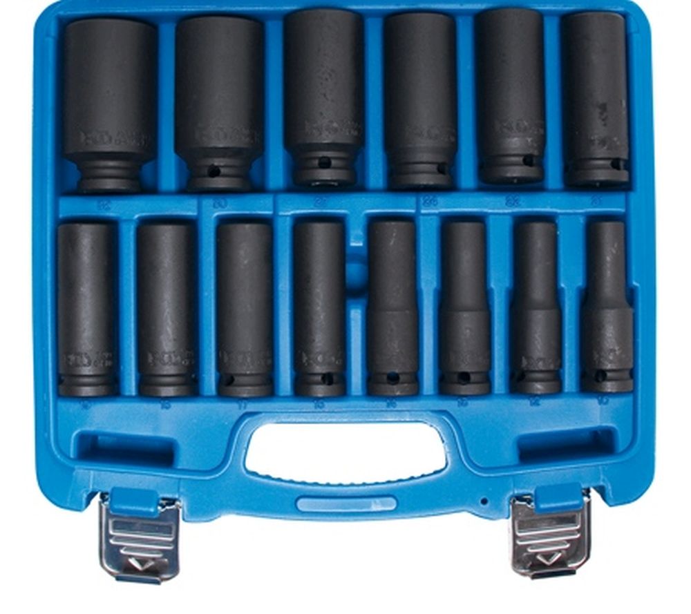 BGS Kraft-Steckschlüssel-Einsatz-Satz Sechskant | Antrieb Innenvierkant 12,5 mm (1/2") | SW 10 - 32