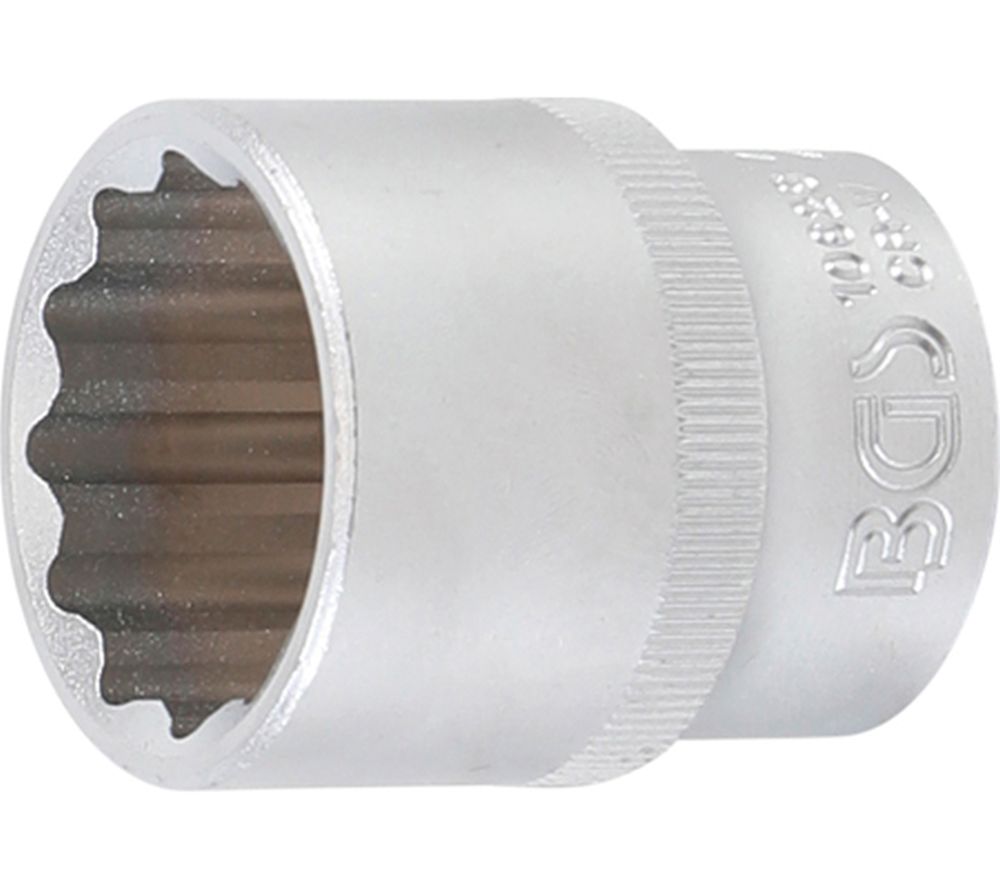 BGS Steckschlüssel-Einsatz Zwölfkant | Antrieb Innenvierkant 12,5 mm (1/2") | SW 26 mm