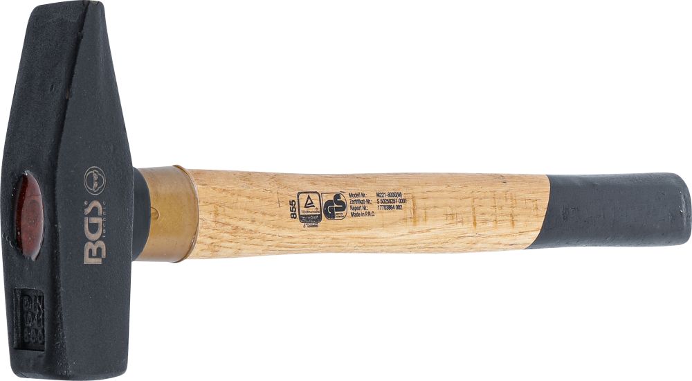BGS Schlosserhammer | Holz-Stiel | DIN 1041 | 800 g