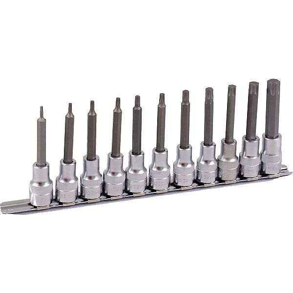 1/2" Bit Stecknuss Satz auf Schiene 11tlg T10-T60