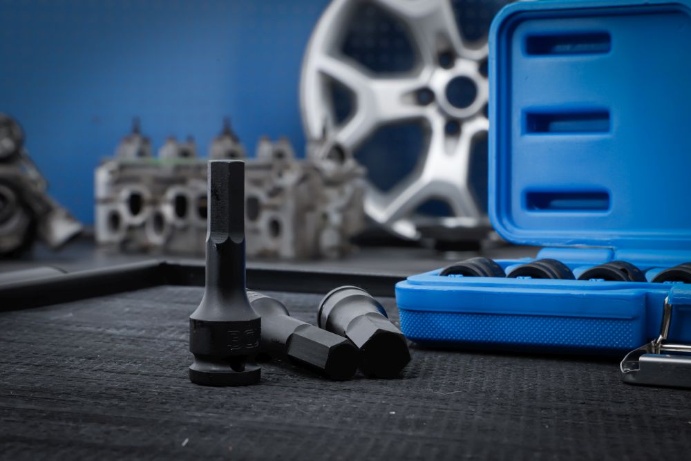 BGS Kraft-Bit-Einsatz-Satz | Antrieb Innenvierkant 12,5 mm (1/2") | Innensechskant 5 - 19 mm | 8-tl