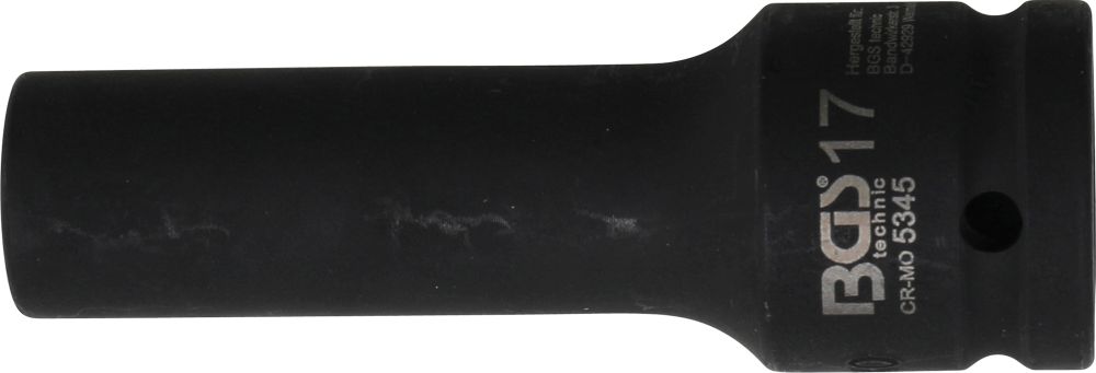 BGS Kraft-Steckschlüssel-Einsatz Zwölfkant, tief | Antrieb Innenvierkant 20 mm (3/4") | SW 17 mm