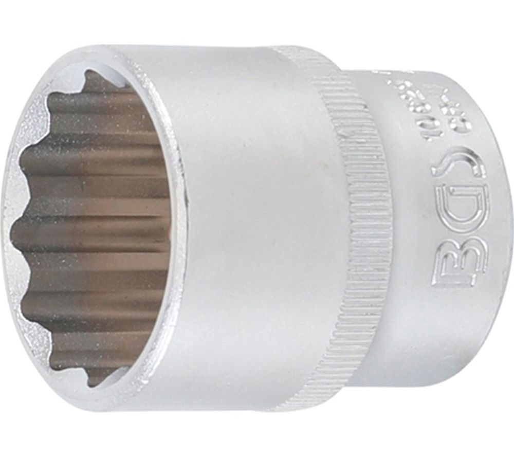 BGS Steckschlüssel-Einsatz Zwölfkant | Antrieb Innenvierkant 12,5 mm (1/2") | SW 28 mm