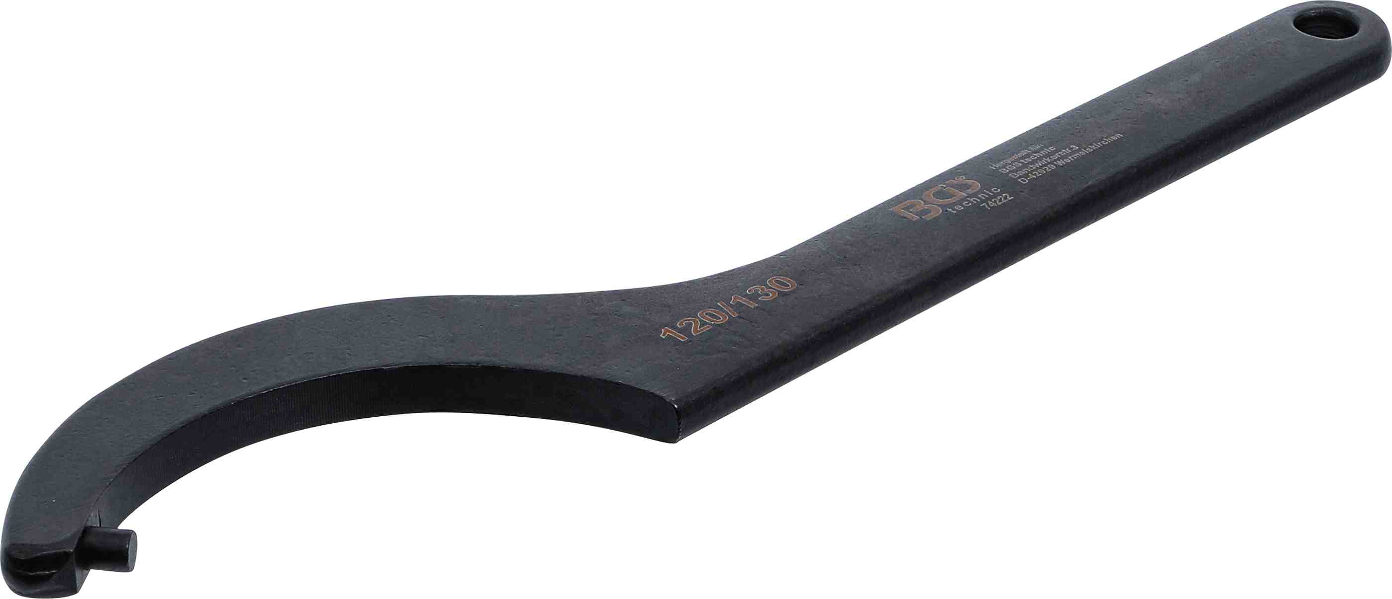BGS Hakenschlüssel mit Zapfen | 120 - 130 mm