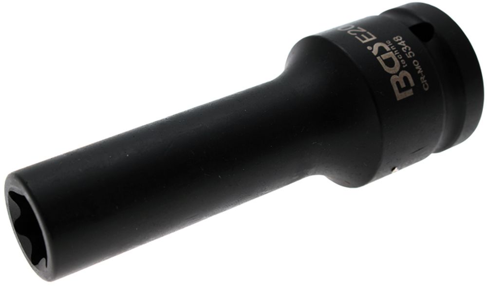 BGS Kraft-Steckschlüssel-Einsatz E-Profil, tief | Antrieb Innenvierkant 20 mm (3/4") | SW E20