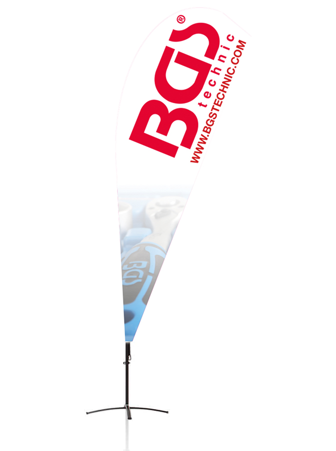 BGS® Beachflag - Design 1 - 422 x 90 cm