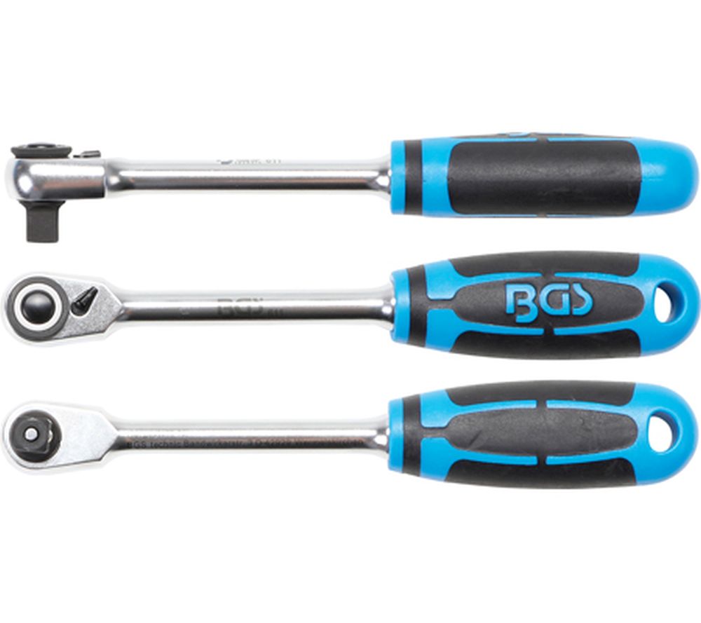 BGS Umschaltknarre | feinverzahnt | Abtrieb Außenvierkant 10 mm (3/8")