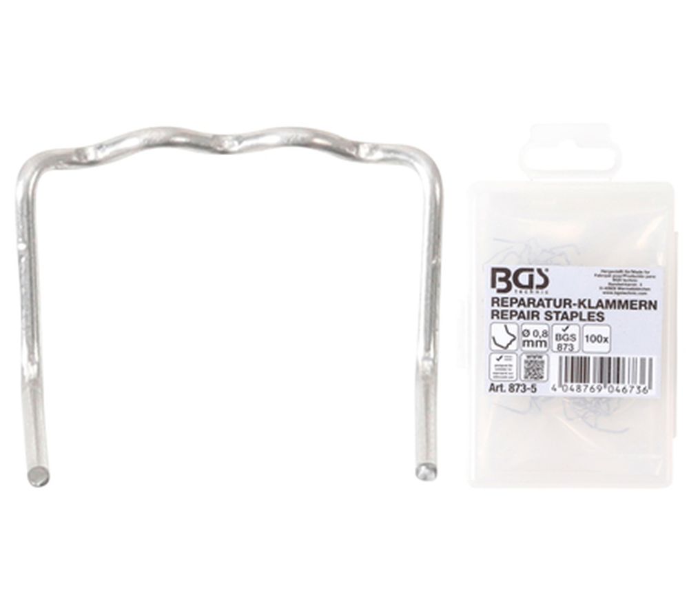 BGS Reparatur-Klammern | L-Form | Ø 0,8 mm | 100-tlg.