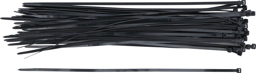 BGS Diy Kabelbinder-Sortiment | schwarz | 4,5 x 350 mm | 50-tlg.