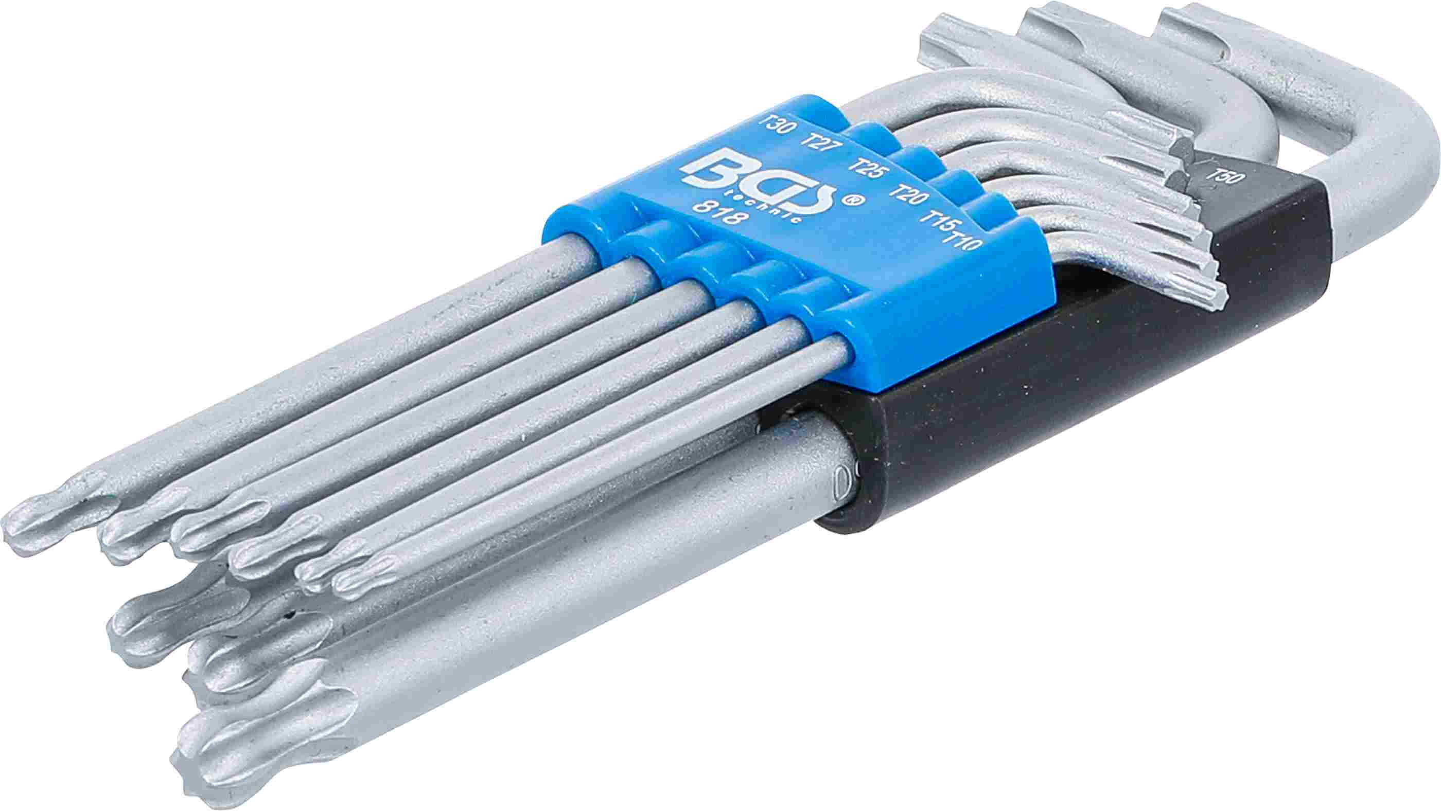 BGS Winkelschlüssel-Satz | T-Profil (für Torx) mit Kugelkopf | T10 - T50 | 9-tlg.