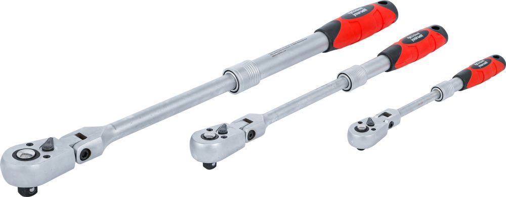 BGS Diy Umschaltknarren-Satz | ausziehbar, abwinkelbar | Abtrieb Außenvierkant 6,3 mm (1/4") - 10 m