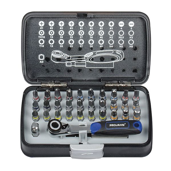 1/4" Bit Box mit markierten Bits 33tlg