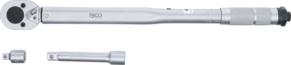 BGS Drehmomentschlüssel + Adapter + Verlängerung | 12,5 mm (1/2") | 28 - 210 Nm