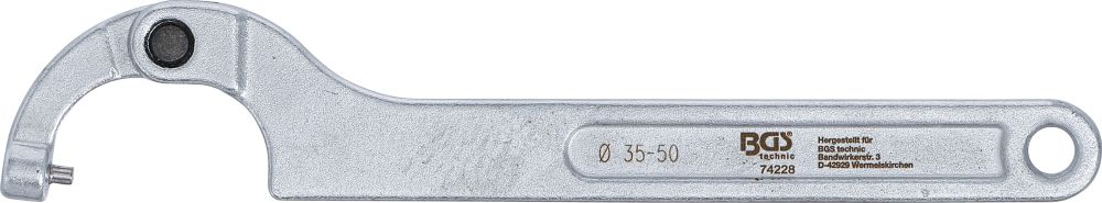 BGS Gelenk-Hakenschlüssel mit Zapfen | 35 - 50 mm
