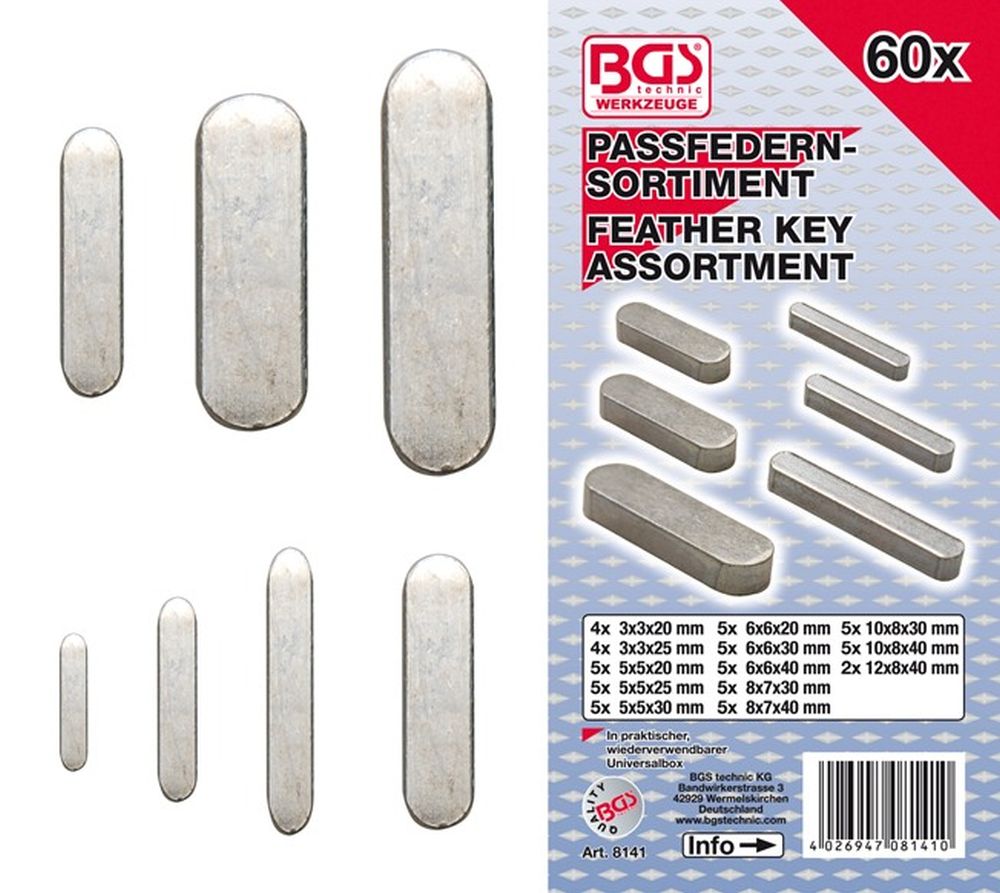 BGS Passfedern-Sortiment | 60-tlg.