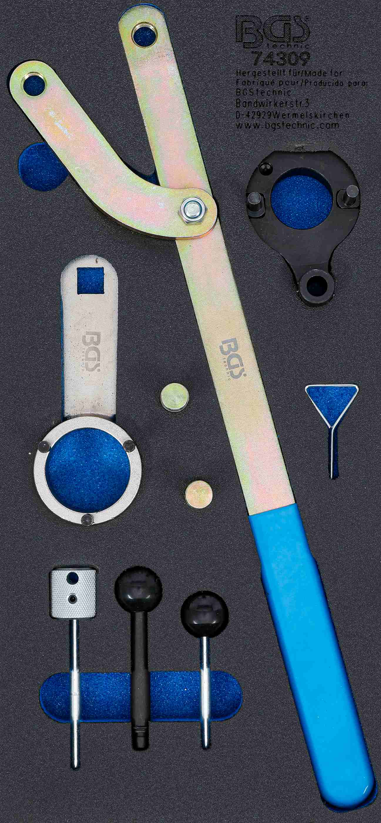 BGS Werkstattwageneinlage 1/3: Motor-Einstellwerkzeug-Satz | für VAG 2.0 TDI Common Rail