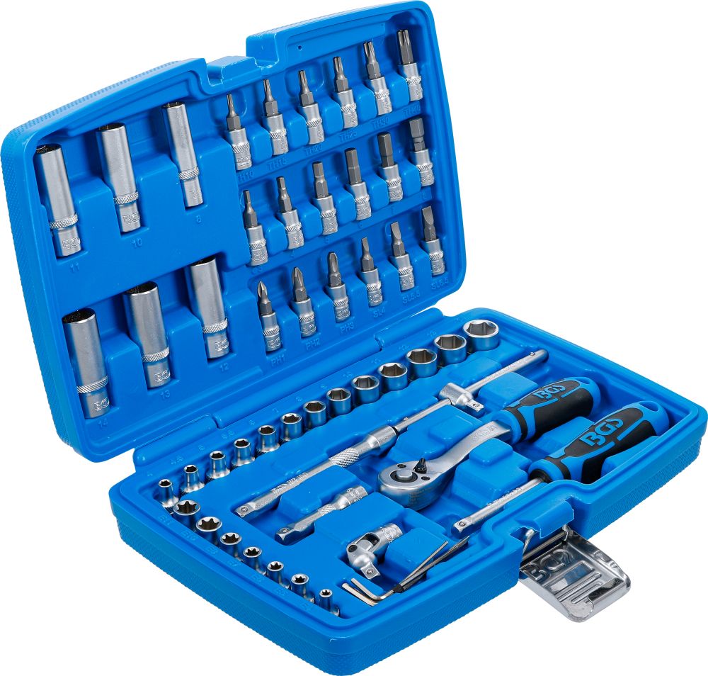 BGS Steckschlüssel-Satz | Antrieb 6,3 mm (1/4") | 53-tlg.