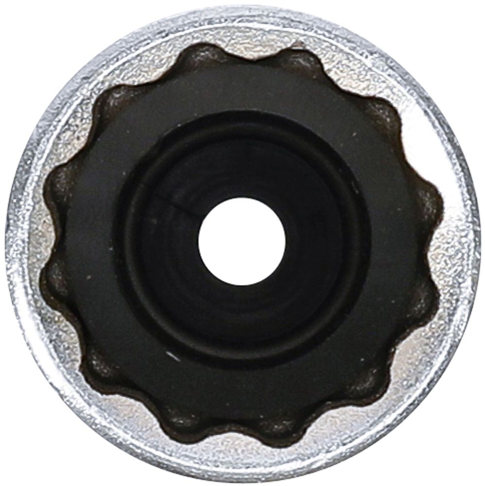 BGS Zündkerzen-Einsatz mit Haltegummi, Zwölfkant, lang | Antrieb Innenvierkant 10 mm (3/8") | SW 16