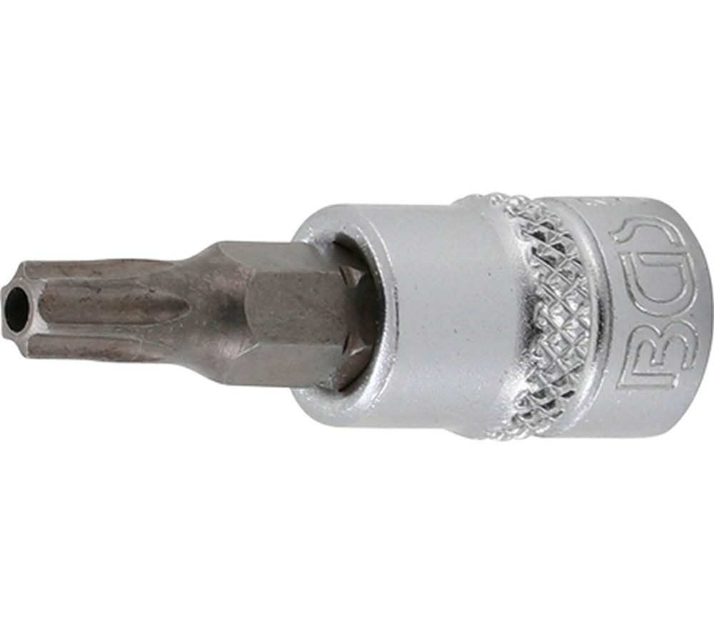 BGS Bit-Einsatz | Antrieb Innenvierkant 6,3 mm (1/4") | T-Profil (für Torx) mit Bohrung T27