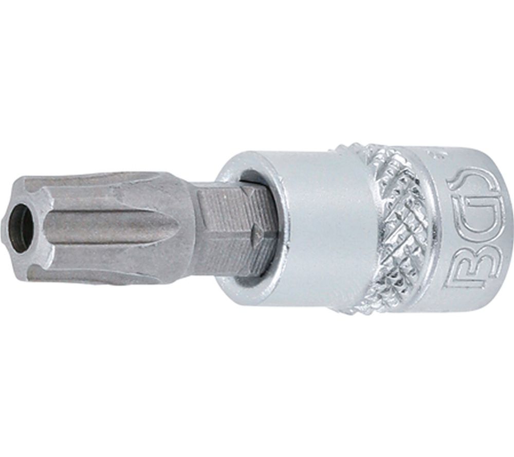 BGS Bit-Einsatz | Antrieb Innenvierkant 6,3 mm (1/4") | TS-Profil (für Torx Plus) mit Bohrung TS45