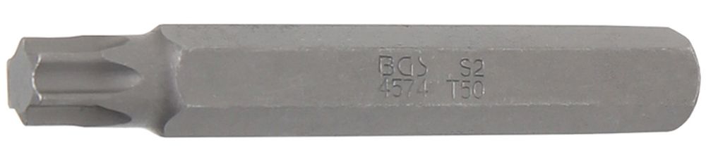 BGS Bit | Länge 75 mm | Antrieb Außensechskant 10 mm (3/8") | T-Profil (für Torx) T50