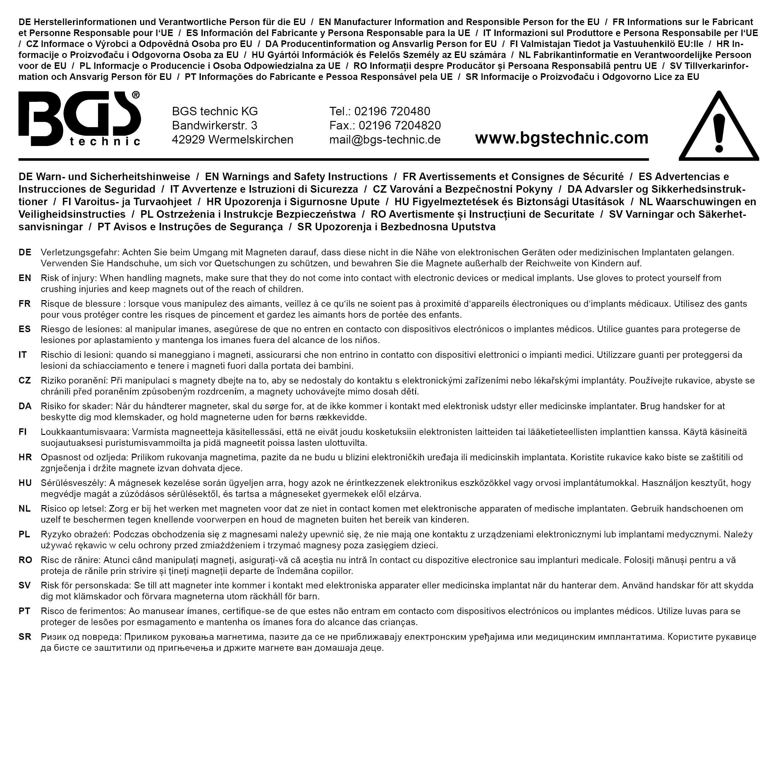 BGS Diy Magnet-Satz | Keramik | Ø 18 mm | 8-tlg.