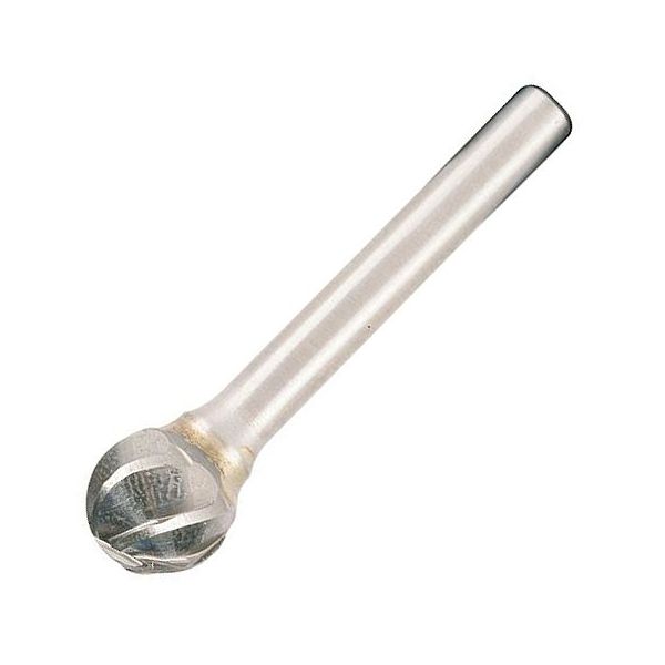 Hartmetallfräser, Form D Kugel d1 9.6 mm, Schaftd. 6.0 mm Schnellfrässchliff für Aluminium