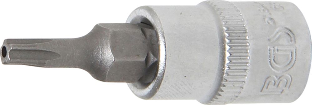BGS Bit-Einsatz | Antrieb Innenvierkant 6,3 mm (1/4") | TS-Profil (für Torx Plus) mit Bohrung TS15