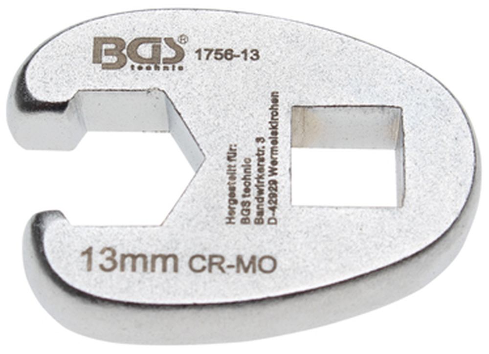 BGS Hahnenfußschlüssel | Antrieb Innenvierkant 10 mm (3/8") | SW 13 mm