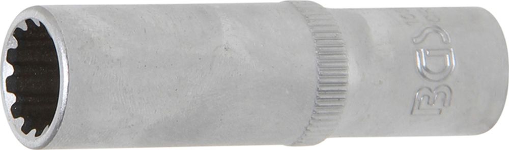 BGS Steckschlüssel-Einsatz Gear Lock, tief | Antrieb Innenvierkant 10 mm (3/8") | SW 12 mm