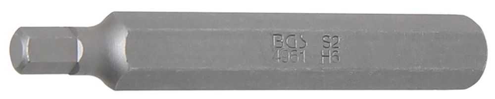 BGS Bit | Länge 75 mm | Antrieb Außensechskant 10 mm (3/8") | Innensechskant 6 mm