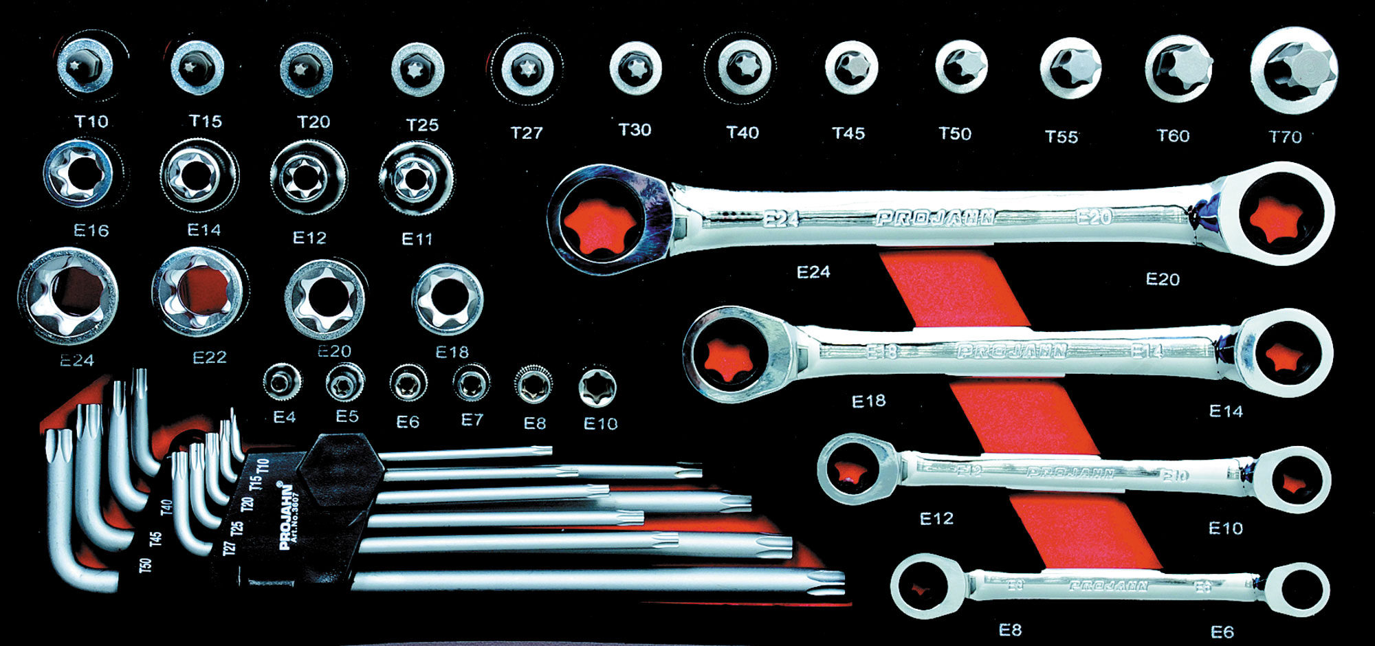 TORX Werkzeug Einlage m.GearTech Schluesseln 39tlg